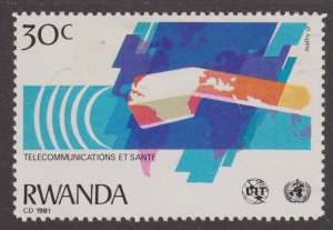 Rwanda 1044 Telecommunications 1981