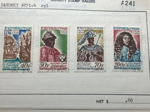 DAHOMEY, #271-274, Used