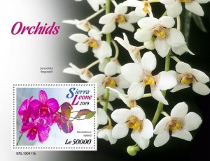 SIERRA LEONE - 2019 - Orchids - Perf Souv Sheet - Mint Never Hinged