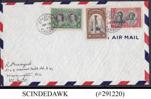 CANADA - 1939 KGVI ROYAL VISIT - 3V - FDC AIRMAIL