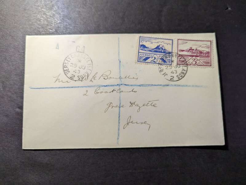 1943 British Channel Islands Cover Jersey Local Use