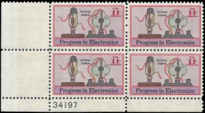 US #C86 11¢ ELECTRONICS MNH LL PLATE BLOCK #34197 DURLAND $1.30