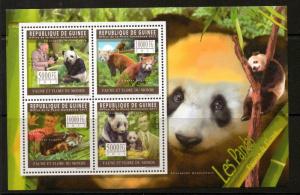 GUINEA 2011 PANDAS M/S MNH