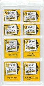 Scott/Prinz Pre-Cut Single Assortment Stamp Mounts Black #966 B