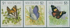 New Zealand 1991 SG1635-1637 Butterflies MNH