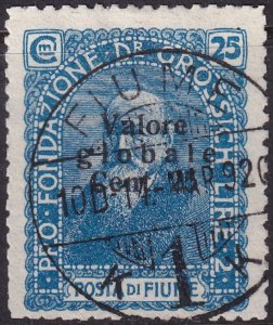 Fiume 1920 Sc 77 used second overprint