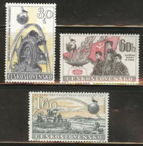 Czechoslovakia Scott 846-848 MH* set 1958 