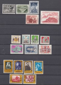 J48715 J LStamps 3 dif 1957-8 belgium sets mh #b606-10,b612-18,b625-30