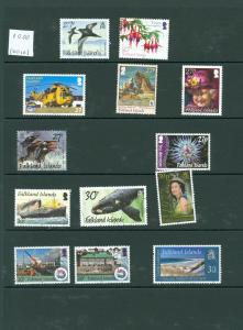 EDW1949SELL : FALKLAND ISLANDS All different Used sgls & Cplt sets. Cat $719.