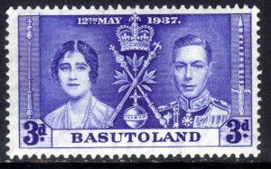 Basutoland 1937 KGV1 3d Bright Blue Coronation Umm SG 17 ( D831 )