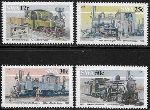 South West Africa #544-7 MNH Set - Trains - Locomotives