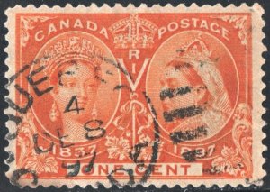 Canada SC#51 1¢ Queen Victoria's Diamond Jubilee (1897) Used