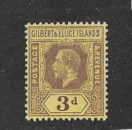 Gilbert & Ellice Islands Sc #18 3p  NH VF