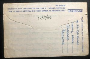 1943 Glasgow Scotland Letter Cover To Germany Oflag 5A Prisoner Of War POW