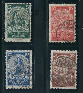 Germany B8-11 Mi 351-54 Used F/VF 1925 MiCV $83.00