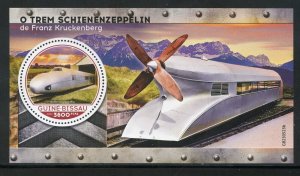 GUINEA-BISSAU 2023 FRANZ KRUCKENBERG'S ZEPPELIN TRAIN SOUVENIR SHEET MINT NH