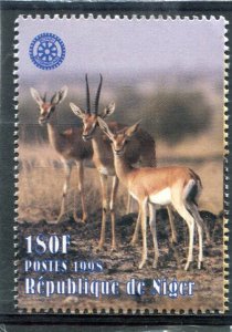 Niger 1998 DORCAS GAZELLE Rotary Emblem set 1v Perforated Mint (NH)