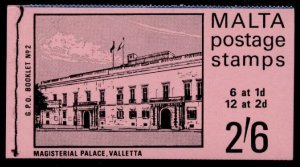 Malta 313a,5b Booklet SB2 MNH Cippus, Phoenician & Greek inscriptions, Lamp