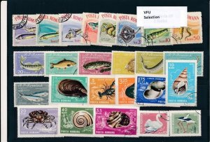 D387263 Fish Nice selection of VFU Used stamps