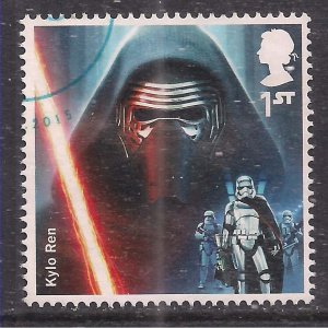 GB 2015 QE2 1st Star Wars Kylo Ren Ex Fdc SG 3769 ( 1233 )