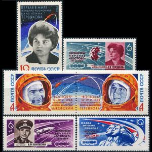 RUSSIA 1963 - Scott# 2748-53 Woman Cosmonaut Set of 6 LH