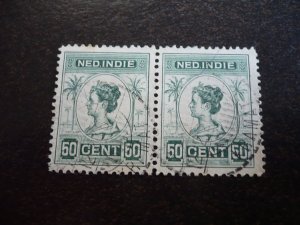 Stamps - Netherlands Indies - Scott# 131 - Used Pair of Stamps