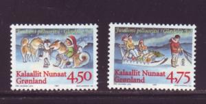 Greenland Sc 327-8 1997 Christmas stamp set mint NH