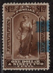 USA SC #PR24 U 1875 NP/$1.92 Cetes CV $850.00 (blue brush cancel)