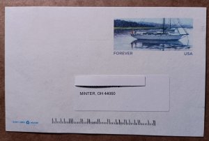 United States #UX627 (32c) Forever Sailboat USED (2012) entire