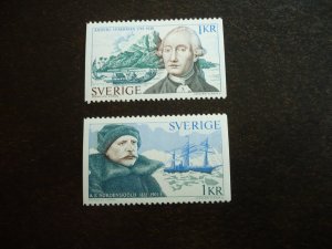 Stamps - Sweden - Scott# 1006-1007 - Mint Never Hinged Part Set of 2 Stamps