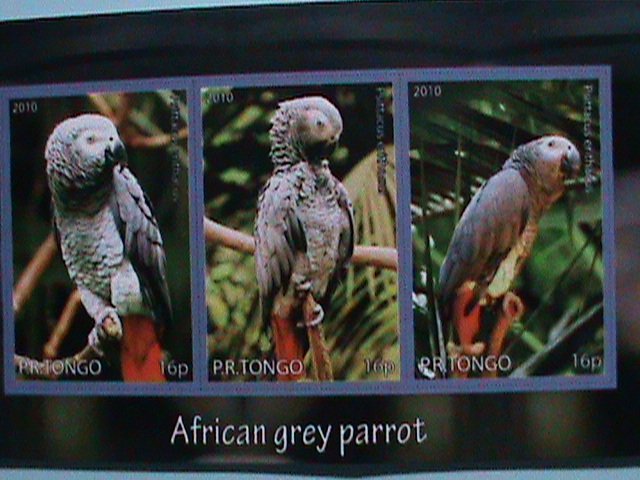 ​TONGA STAMP-AFRICAN GREY PARROT-MNH STAMP SHEET