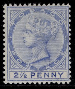 TOBAGO QV SG16, 2½d dull blue, NH MINT. Cat £65.