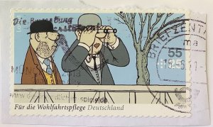 Germany 2011 Scott B1046 used on paper -  55 + 25c, Two racegoers by Loriot