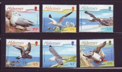 Alderney Sc 273-8 2006 bird stamp set mint NH