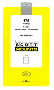 Prinz Scott Stamp Mount 175/265 BLACK Background Pack of 5