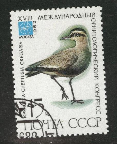 Russia Scott 5054 used CTO 1982 Rare Bird stamp