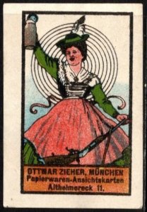 Vintage Germany Poster Stamp Ottmar Zieher, Munich Paper Goods Postcards