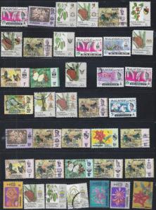 MALAYSIA 79 STAMPS MINT & USED 4.5 CENTS PER STAMP