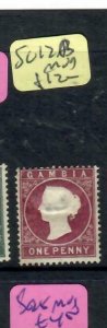 GAMBIA  (P0907B)  QV  1D  CAMEO   SG 12B    MOG 