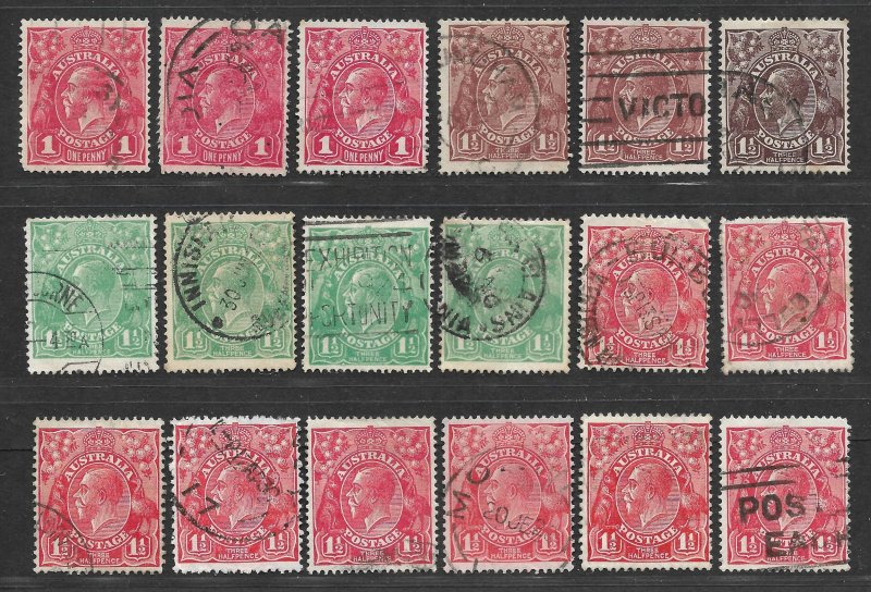 Doyle's_Stamps: Used Early Australian Lot/Mixture