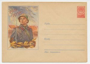 Postal stationery Soviet Union 1958 Soldier
