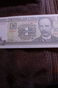 CUBA.2010-JOSE MARTI.BANCO CENTRAL DE CUBA.1 PESO.#GK-64-605555.-UNCIR..