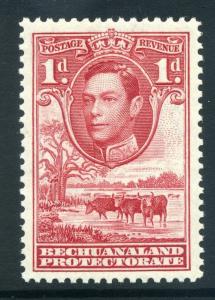 BECHUANALAND;   1938 early GVI issue fine Mint hinged 1d. SP-245623