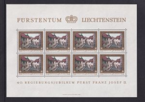 Liechtenstein  #651 MNH  1978 Vaduz castle 50rp sheet of eight