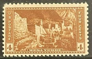 Scott#: 743 - National Parks: Mesa Verde, Cliff Palce 4c 1934 MNHOG - Lot 7