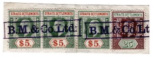 (I.B) Malaya (Straits Settlements) Revenue : Bill of Exchange $15.25