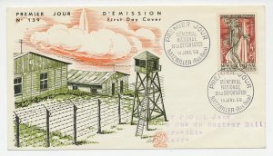 Cover / Postmark France 1956 Concentration Camp Natzwiller - Obelisk