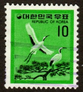 South Korea 1090 - Used - 10w Cranes (1977)