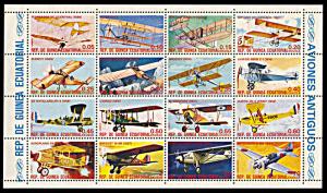 Equatorial Guinea Michel 1598-M1600, MNH, Planes miniature sheet