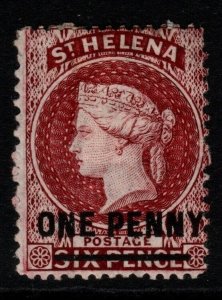 ST.HELENA SG21 1876 1d LAKE TYPE B p14x12½ MTD MINT(SOME OG)